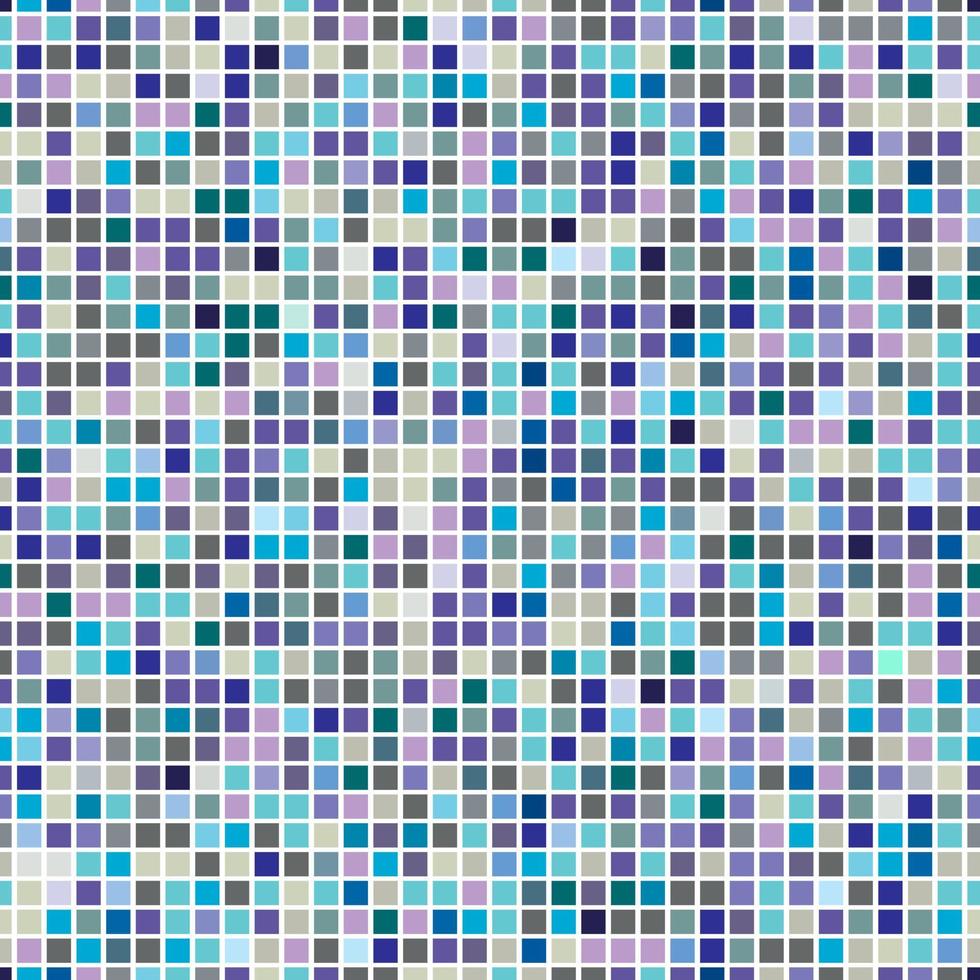 Seamless square pattern vector background on cool colors