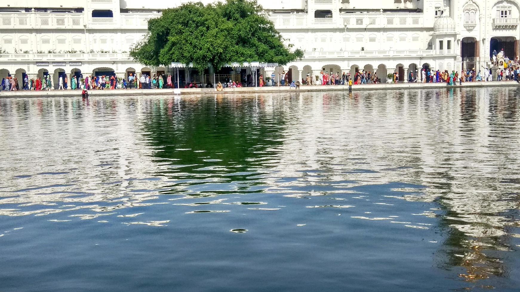 Amritsar, Punjab, India, October 29, 2018, Dukh Bhanjani Beri in Sri Harmandir Sahib, most important pilgrimage site of Sikhism housing Golden Temple, Holly Sarovar and Darbar Sahib photo