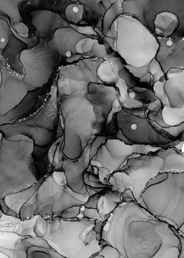 monochrome alcohol ink liquid background for display. photo