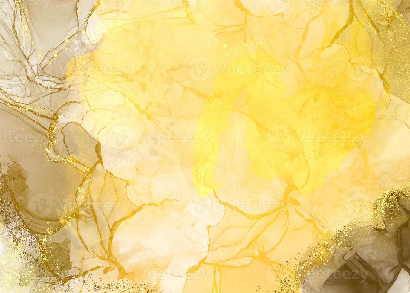 beautiful background yellow and gold alcohol liquid blend photo