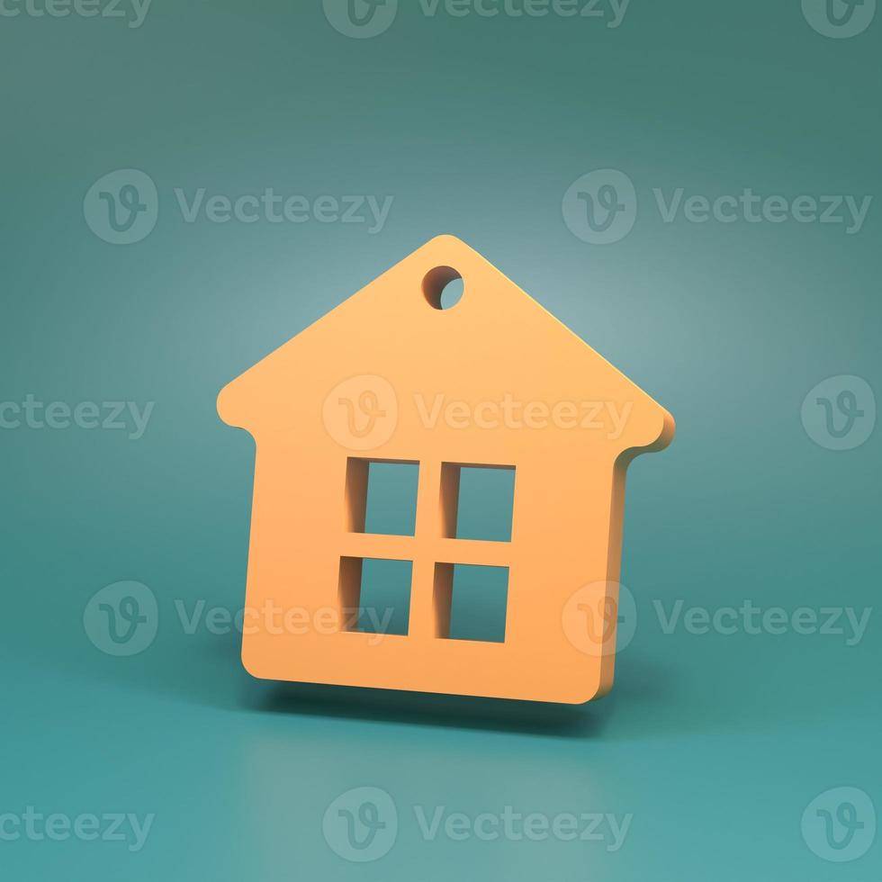 House icon. Real estate purchase concept. 3d render. photo