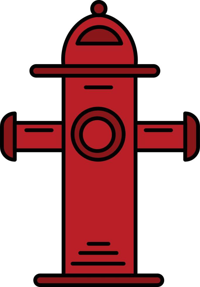 Fire hydrant pilar with red colour vector