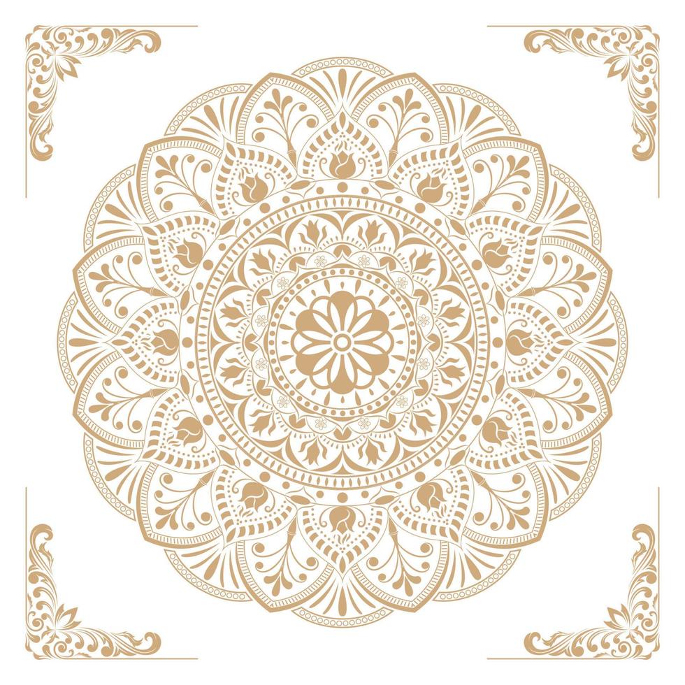 Circular pattern of mandala vector