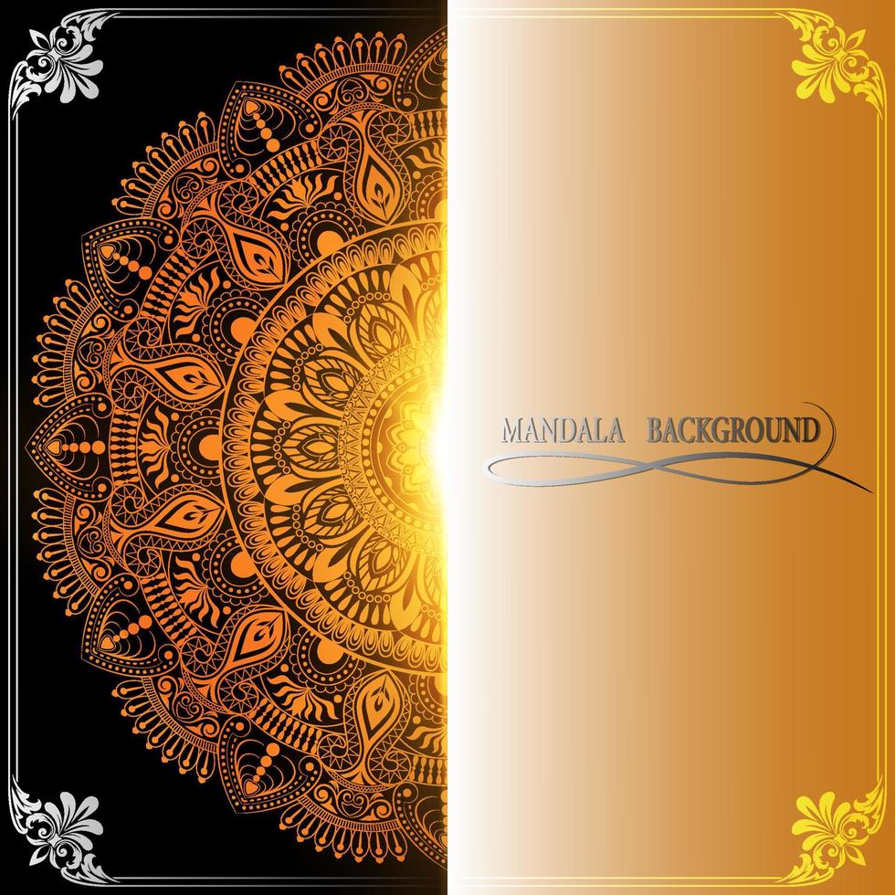 mandala on detonation background vector