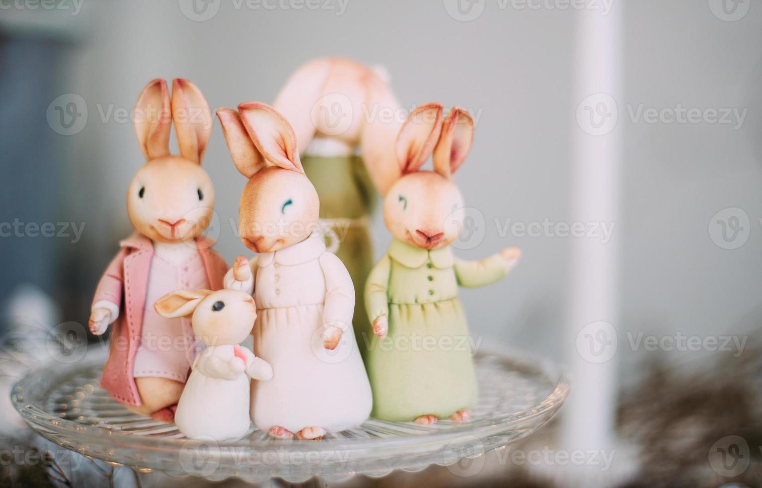 Easter family holiday concept. Rabbit family. photo