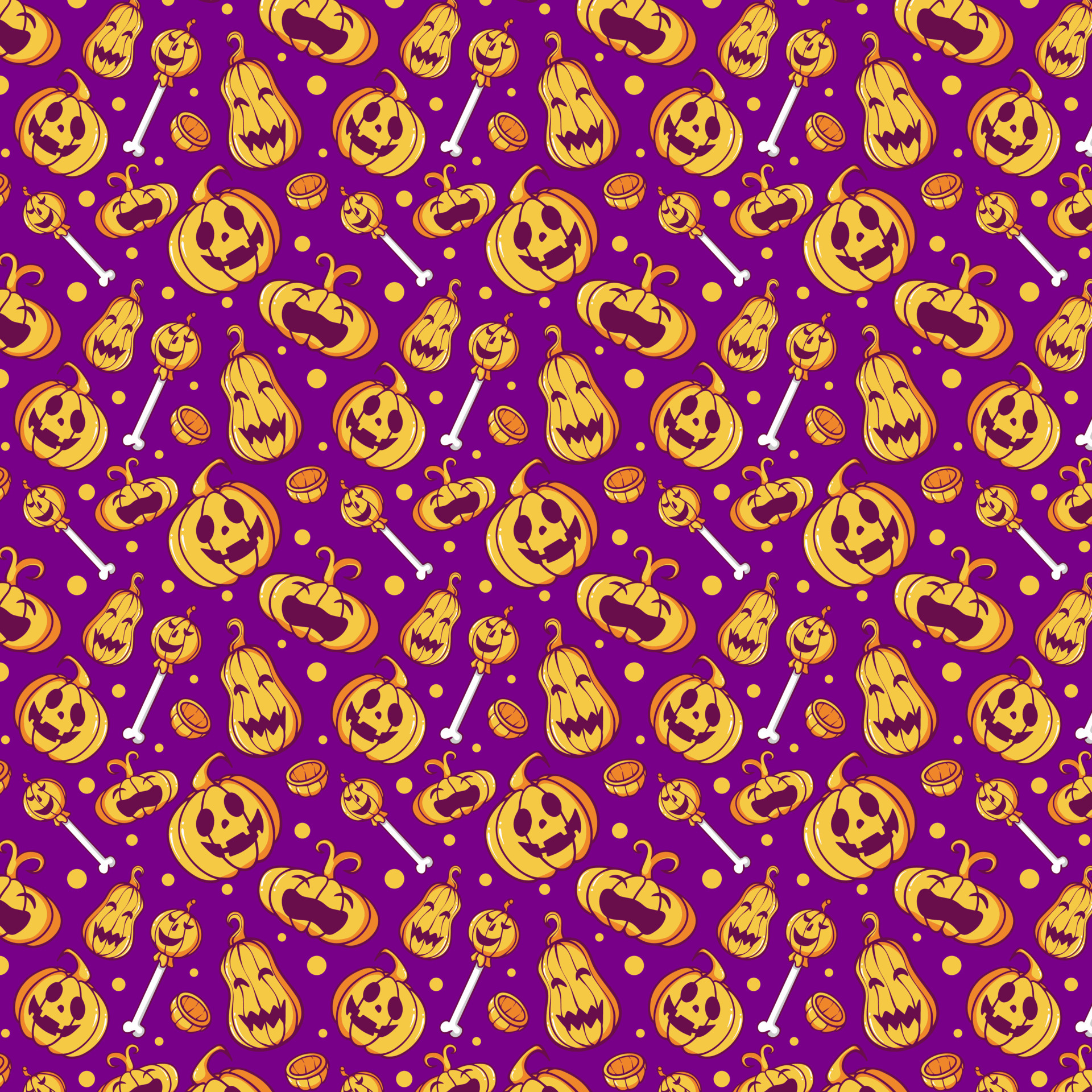 Pumpkin Halloween Background Pattern 6990886 Vector Art at Vecteezy