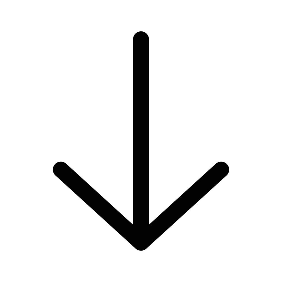 Arrow  Down Vector icon which is suitable for commercial work and easily modify or edit it