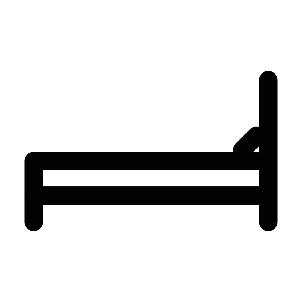 icono de vector de cama que es adecuado para el trabajo comercial y modificarlo o editarlo fácilmente