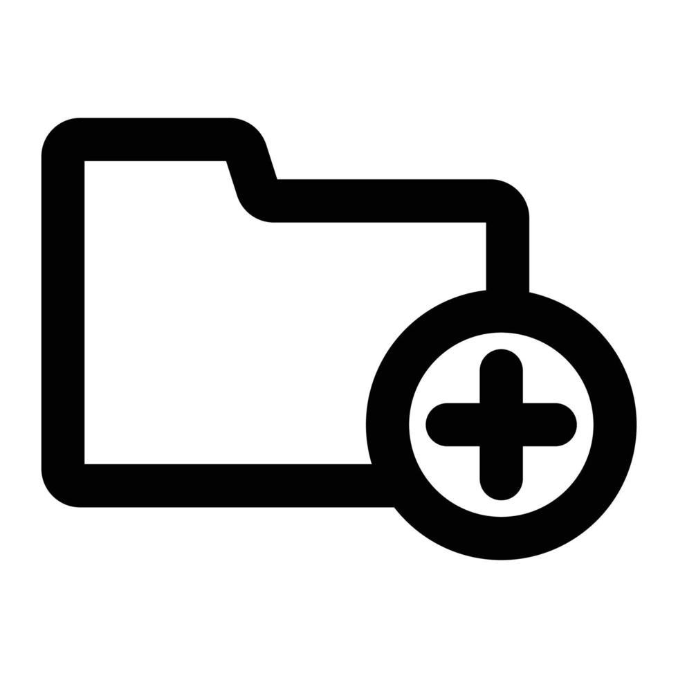 Folder Add Vector icon which is suitable for commercial work and easily modify or edit it