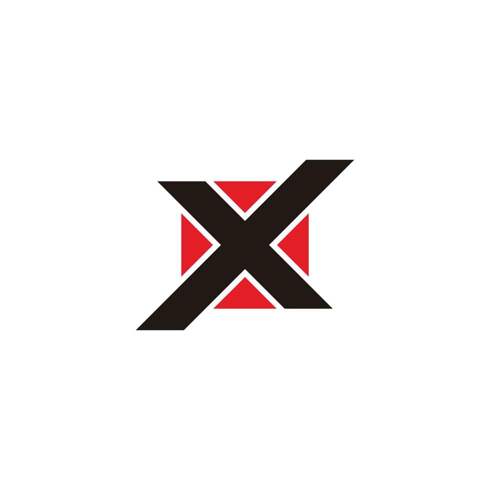 letter x square geometric colorful logo vector