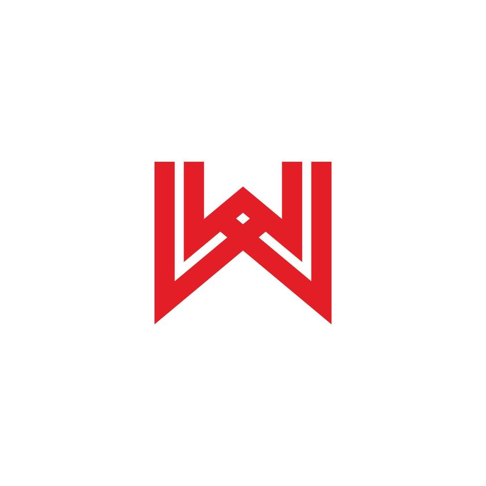vector de logotipo geométrico de rayas simples de letra wx