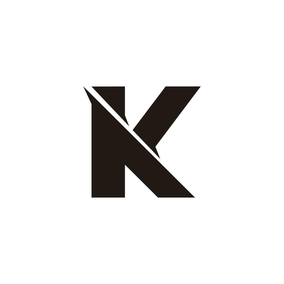 letter k slice design symbol logo vector