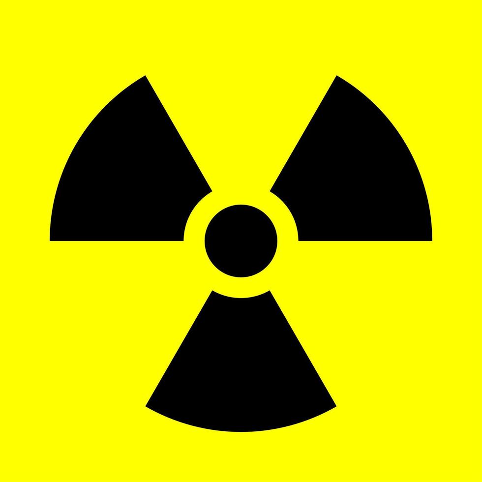 caution radiation area sign vector
