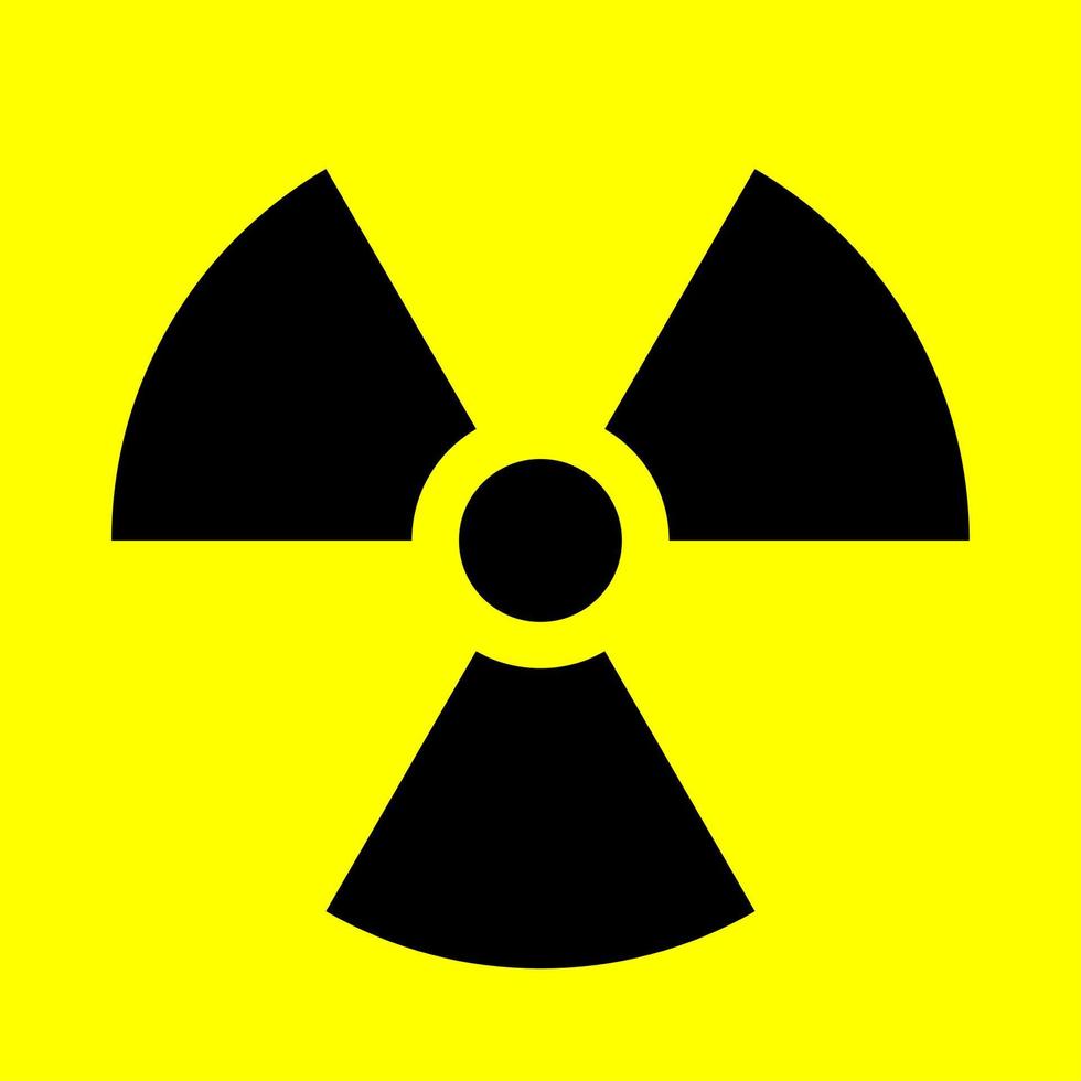 caution radiation area sign vector