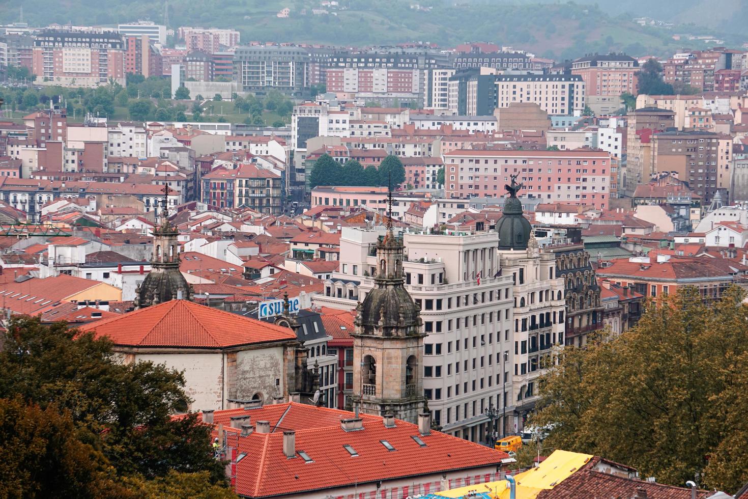 city scape from Bilbao city, Spain, travel destinations photo