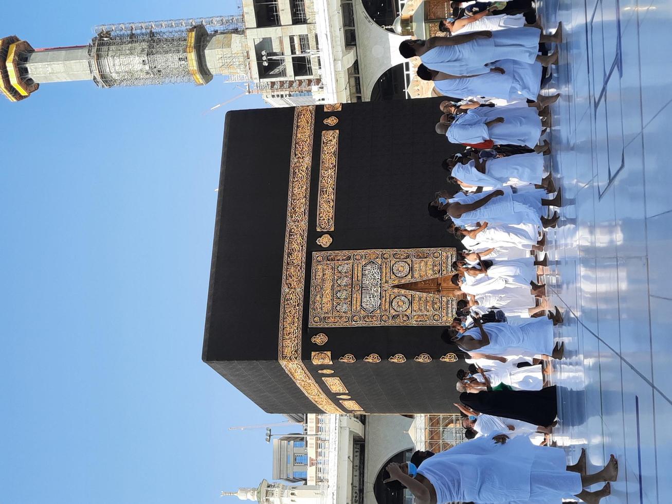 Makkah, Saudi Arabia, 2021 -  Visitors from all over the world are performing Tawaf in the Masjid al-Haram in Makkah. photo
