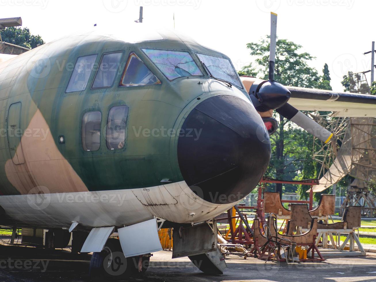 Old military aircraft photo