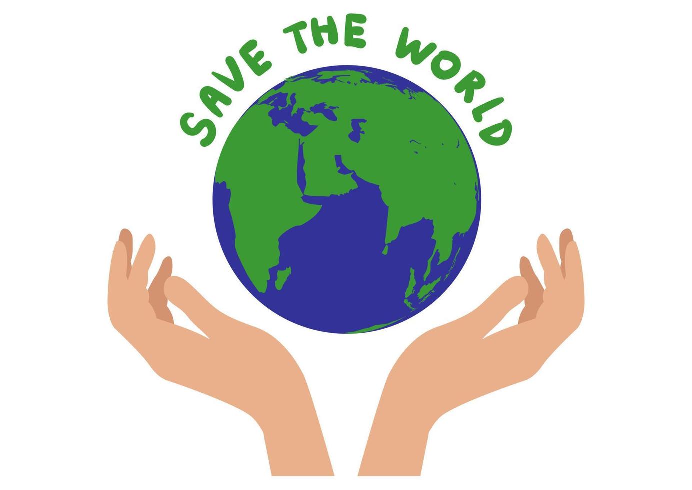 Save The Earth Vector Illustration