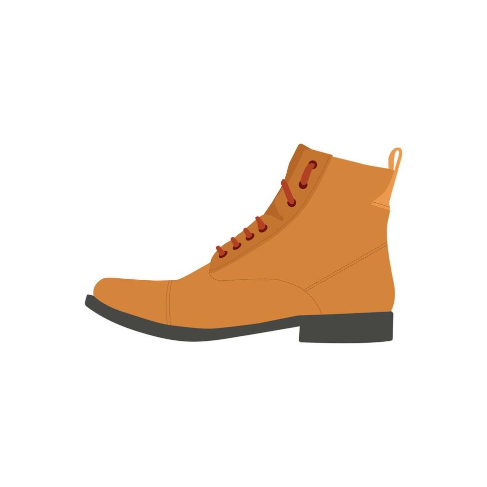 ilustración plana de zapatos de cuero. elemento de diseño de icono limpio sobre fondo blanco aislado vector