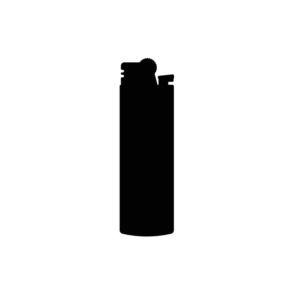 Lighter Silhouette. Black and White Icon Design Element on Isolated White Background vector