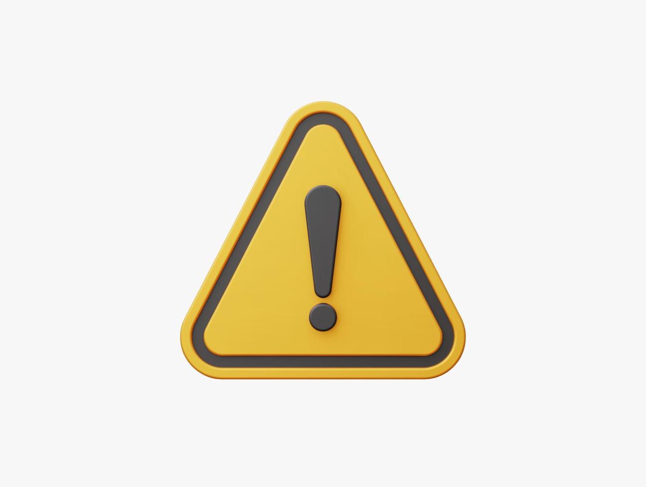 3d realistic warning sign vector illustration