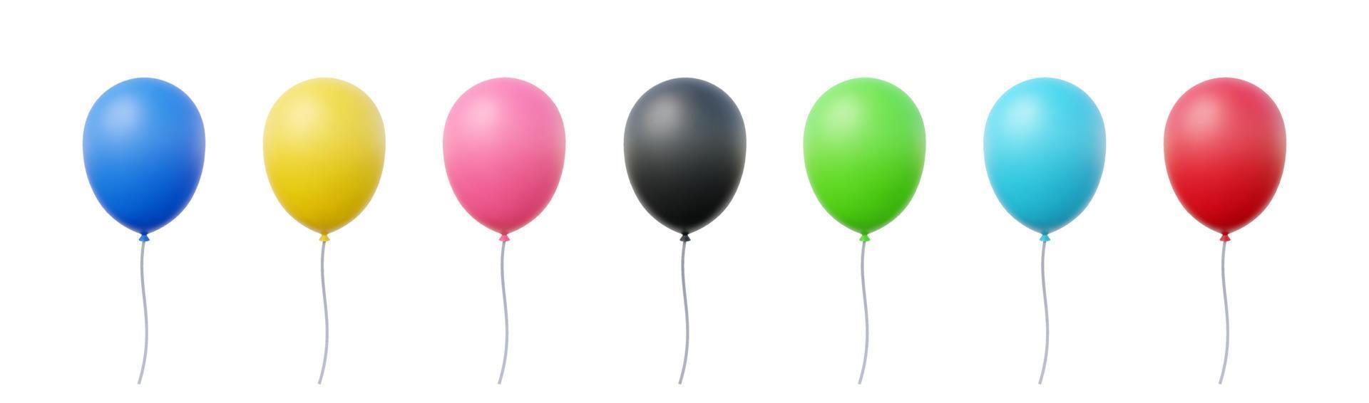 3d Realistic Balloon set vector illustration