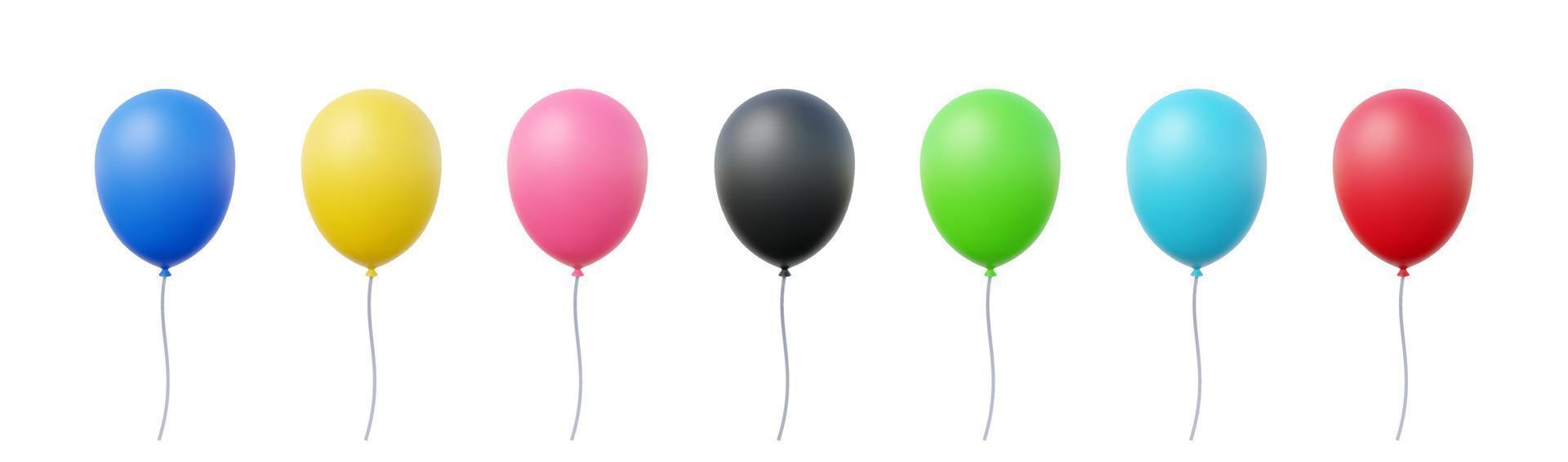 3d Realistic Balloon set vector illustration