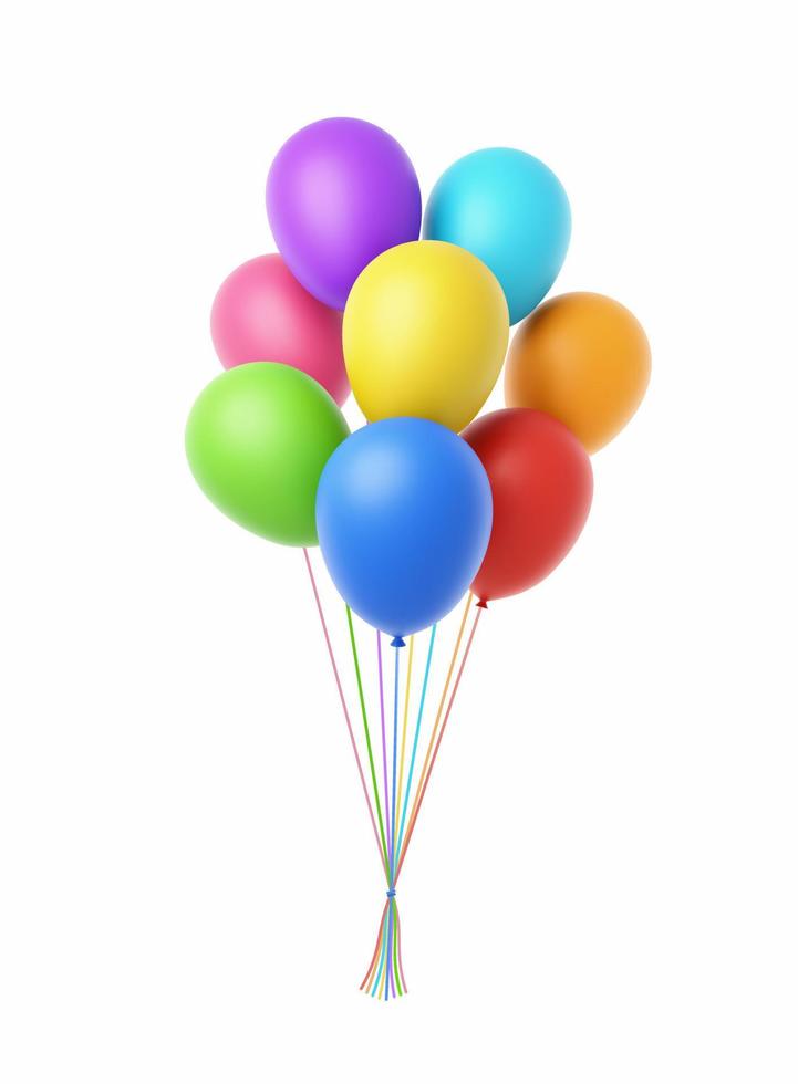 3d realistic balloon vector illustration