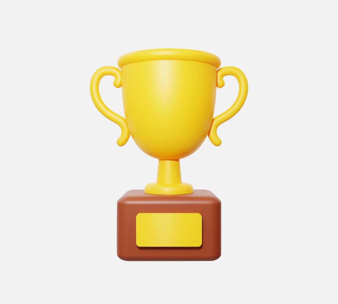 3d Realistic Trophy vector illustration