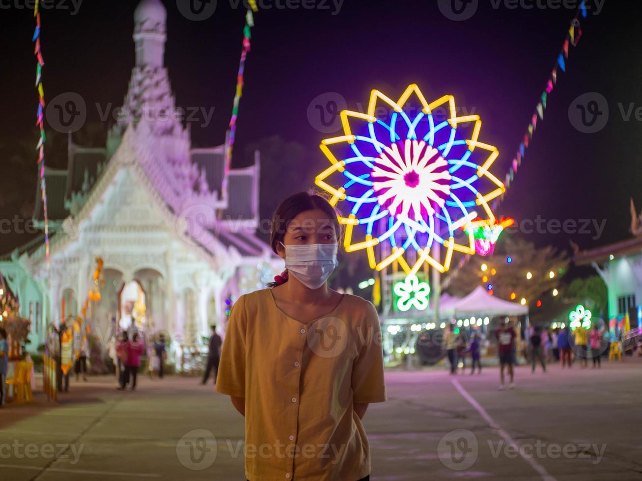 Woman and flower light photo