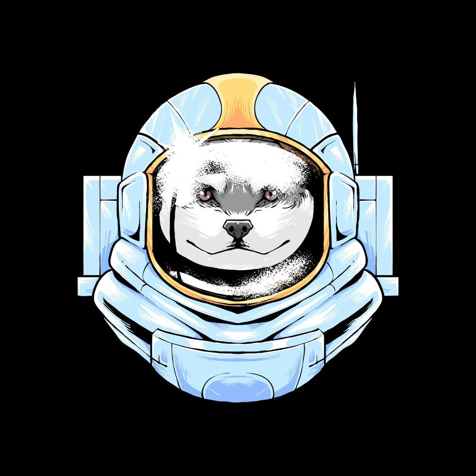 vector premium de ilustración de perro astronauta