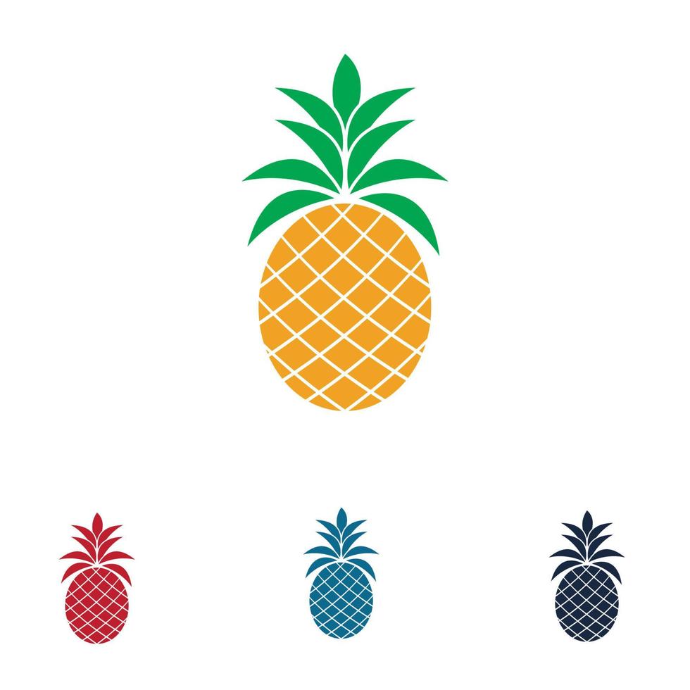 Pineapple Tropical Fruit Vector Illustration.