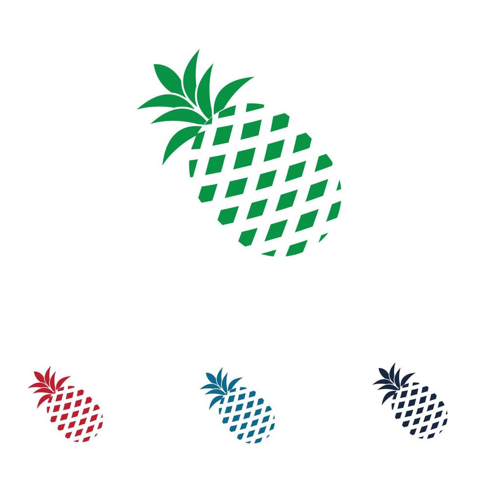 ilustración de vector de fruta tropical de piña.