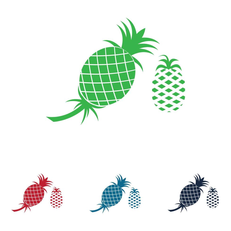 ilustración de vector de fruta tropical de piña.