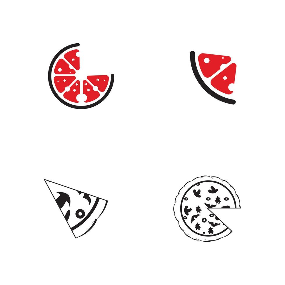 pizza logo design vector
