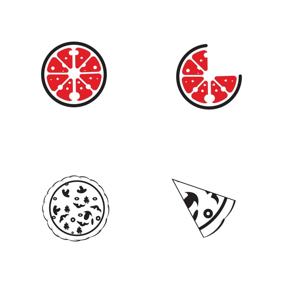 diseño de logotipo de pizza vector