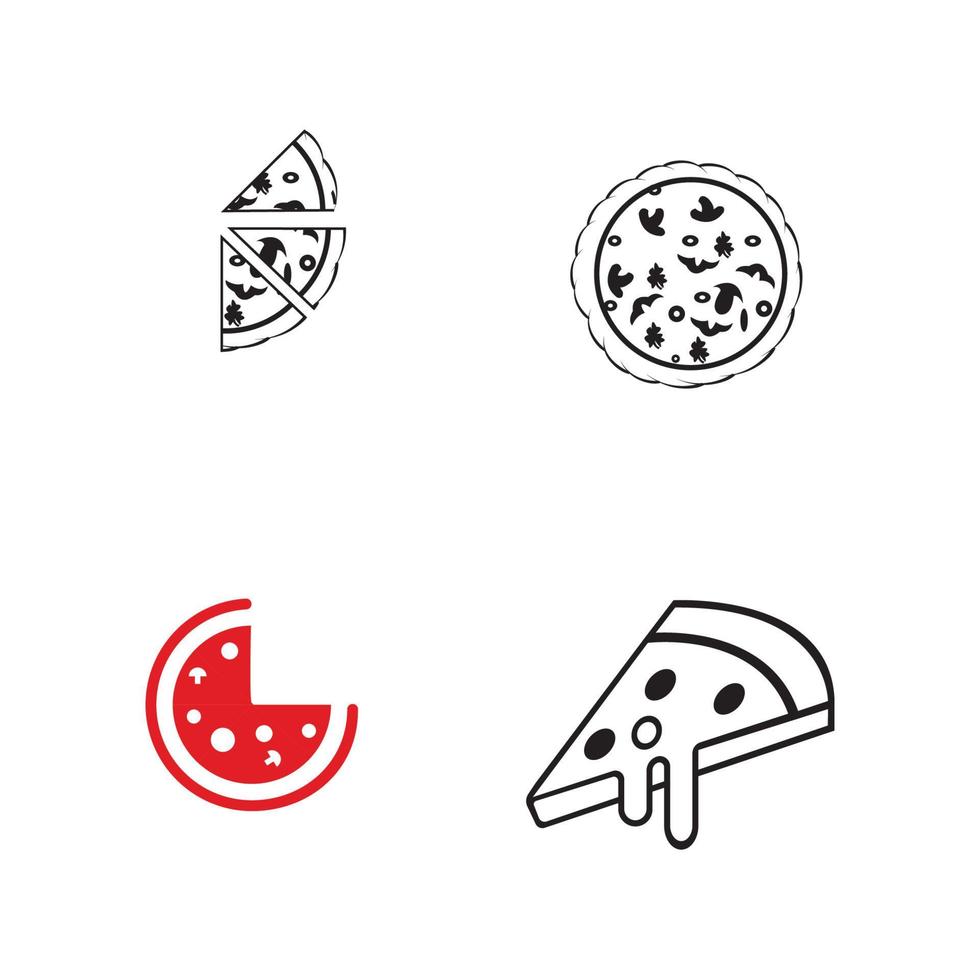 pizza logo design vector