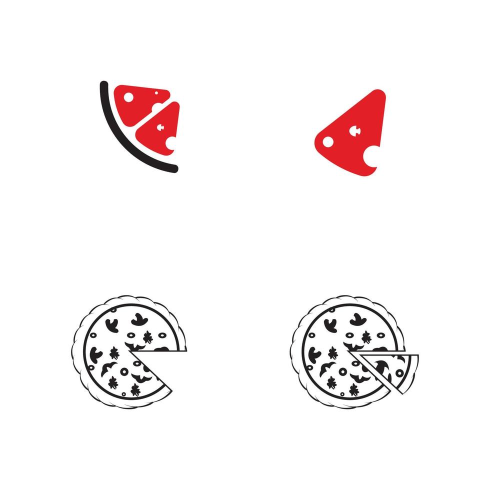 diseño de logotipo de pizza vector