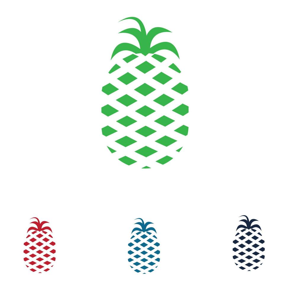 ilustración de vector de fruta tropical de piña.