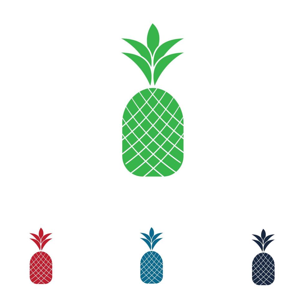 Pineapple Tropical Fruit Vector Illustration.