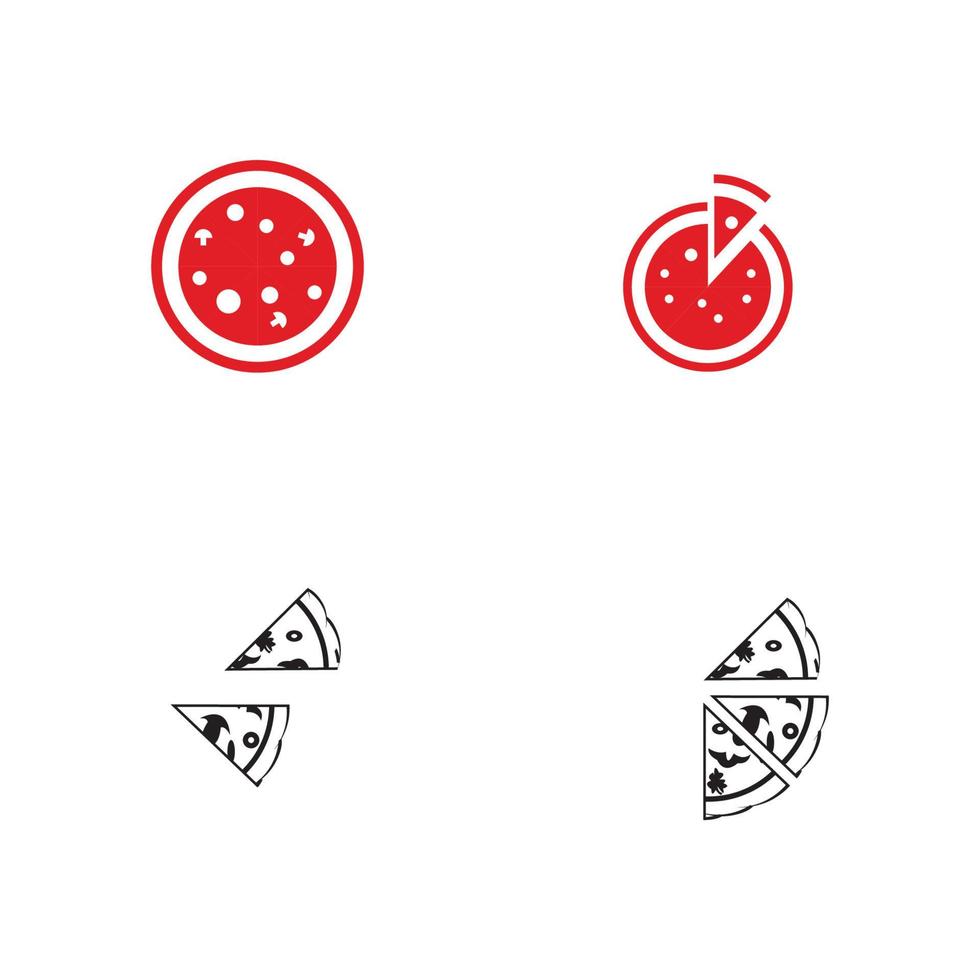 pizza logo design vector