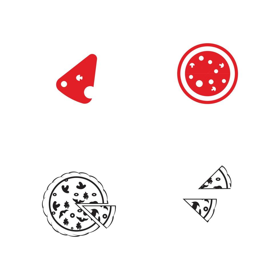 pizza logo design vector