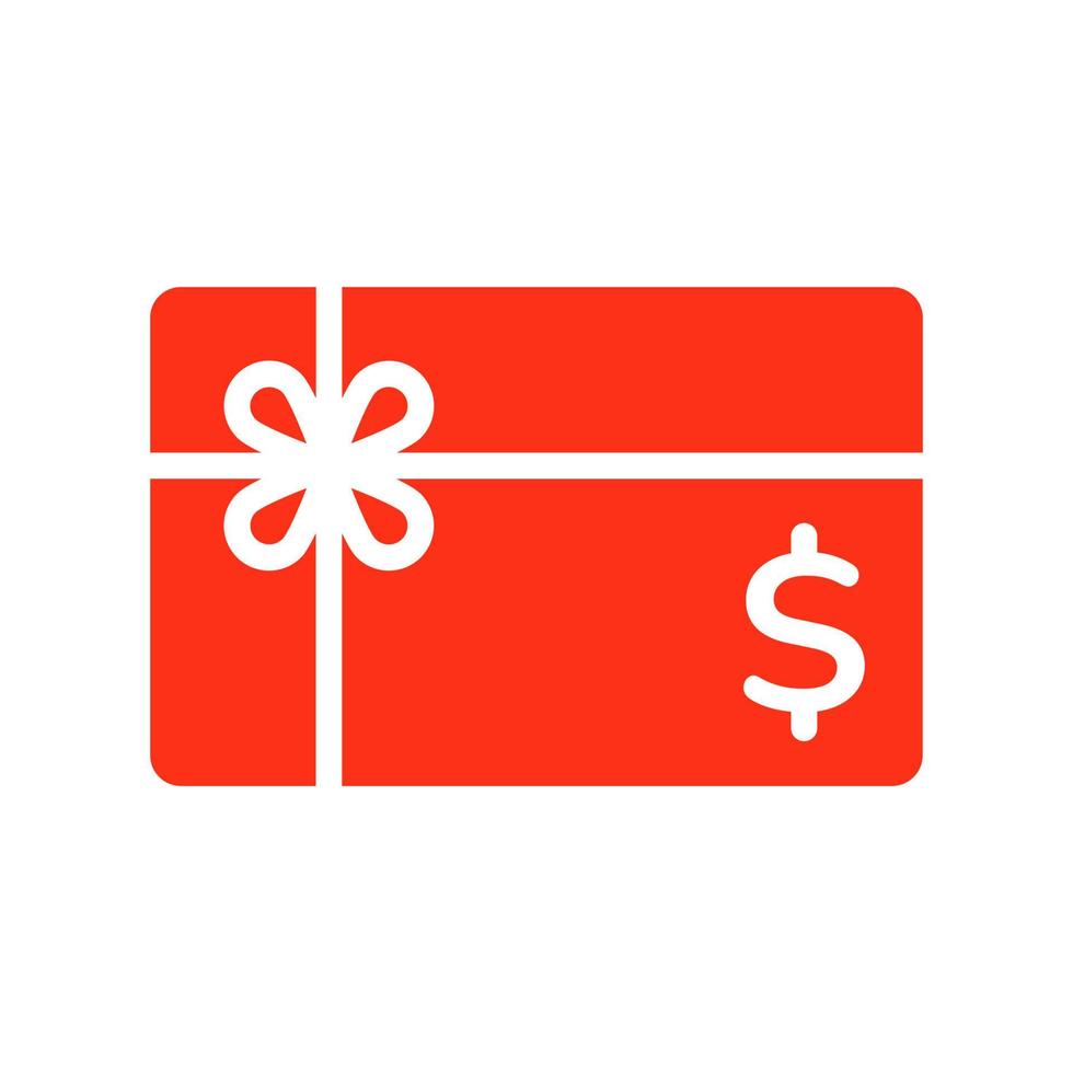 icono de vector de tarjeta de regalo de compras