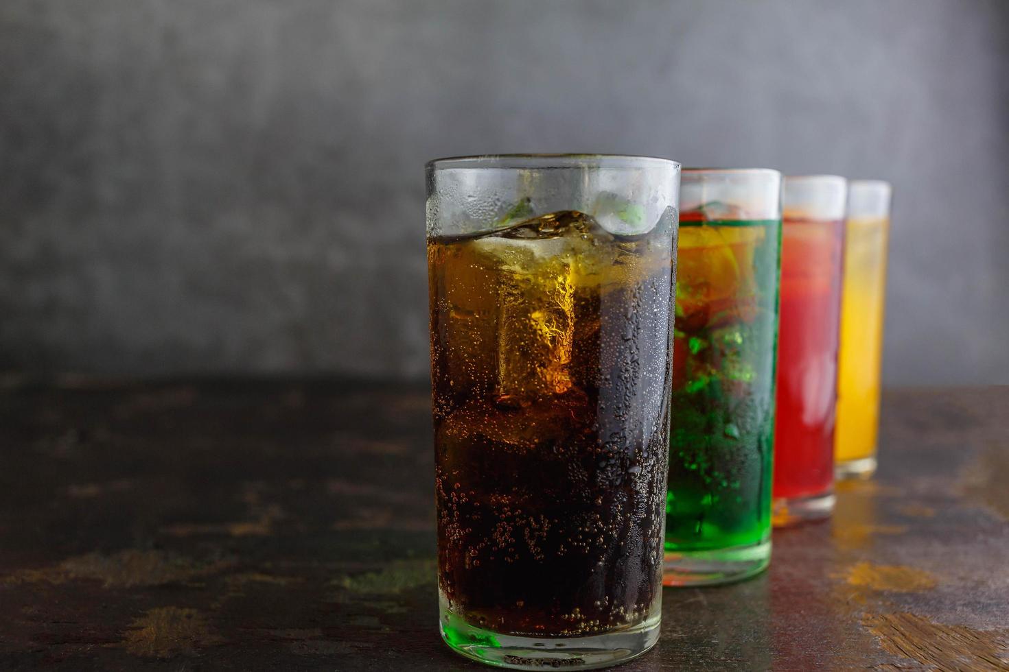 Category soft drink in a glass with ice photo