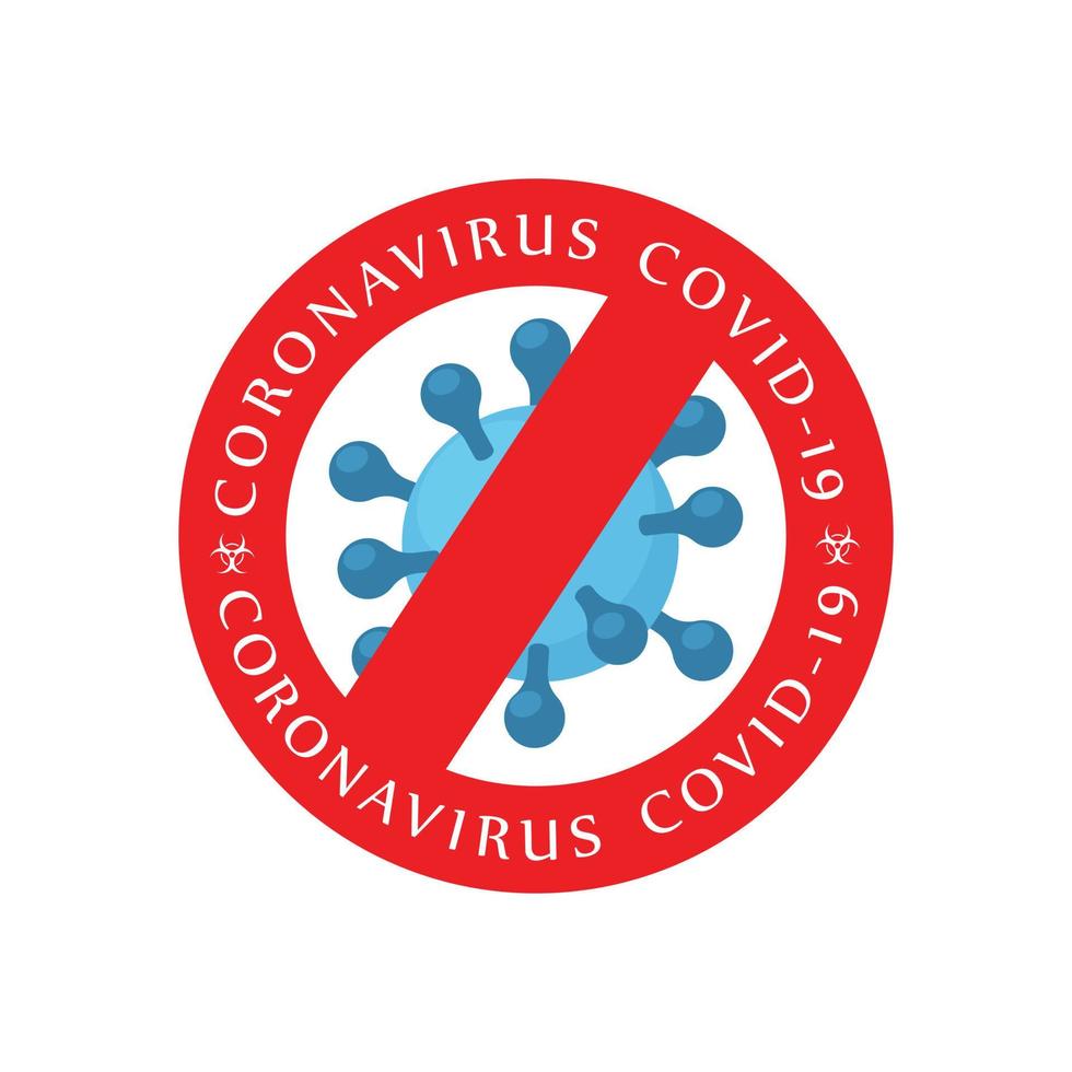 Coronavirus Covid-19 Warning Sign Vector Illustration
