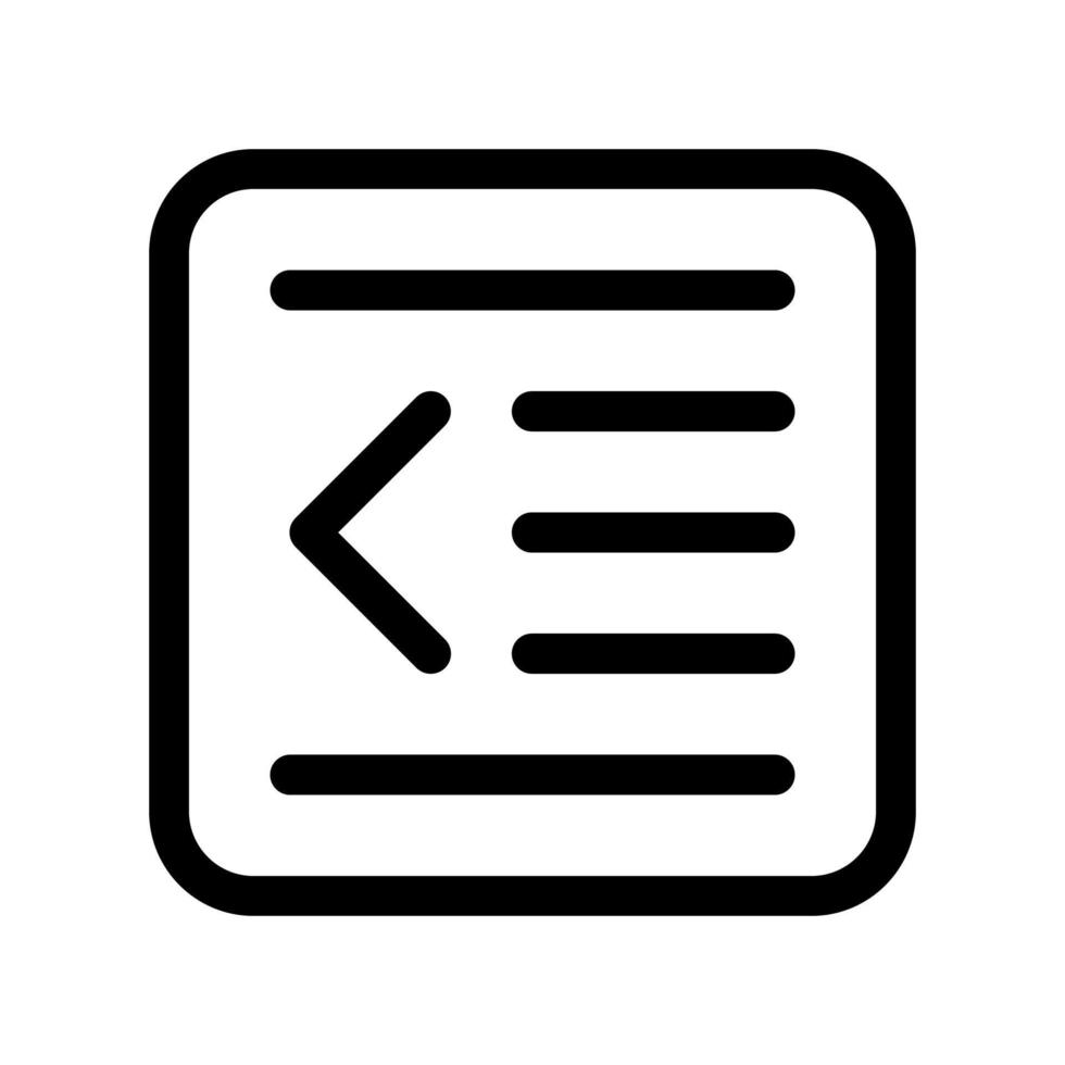 indent left icon vector