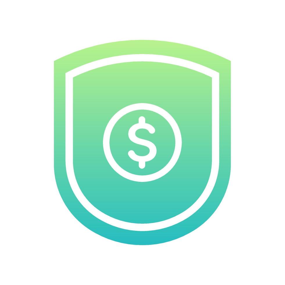money shield vector icon