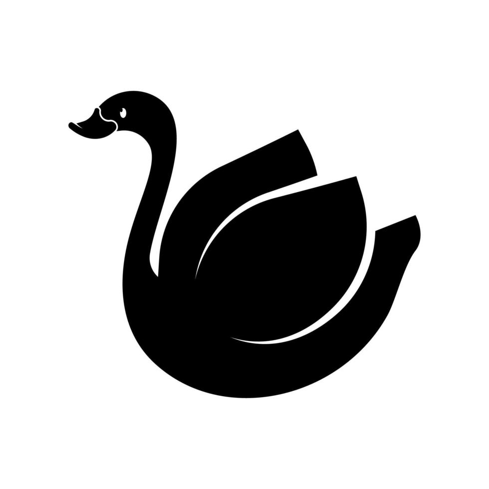 icono de vector de cisne