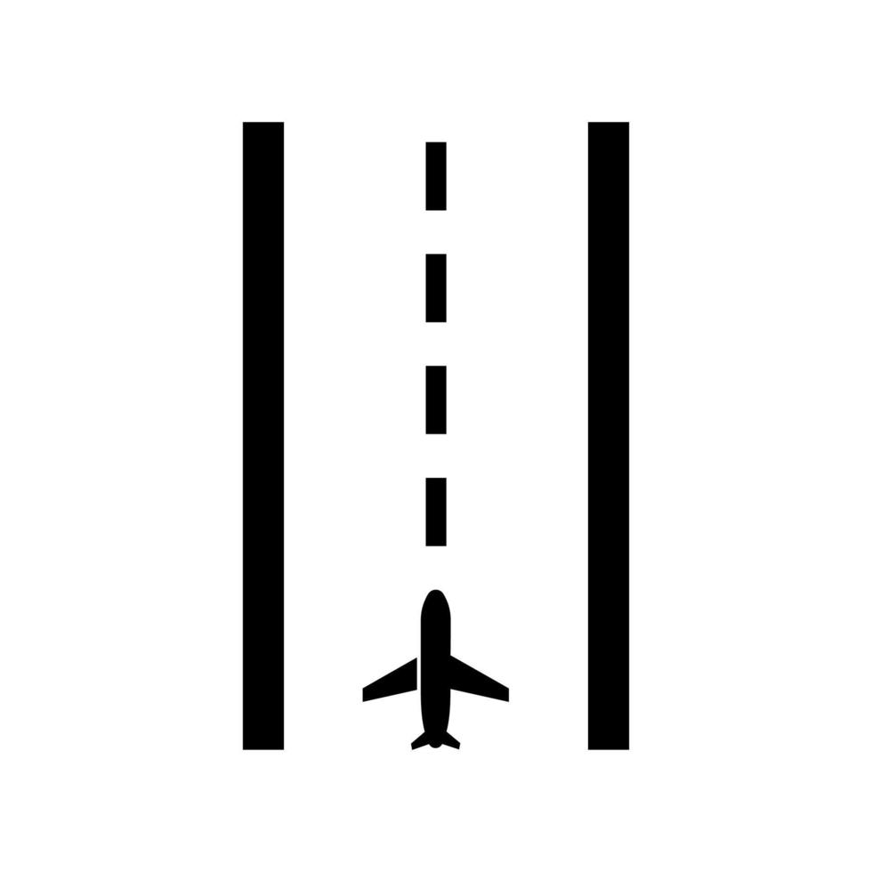 plane runway vector icon