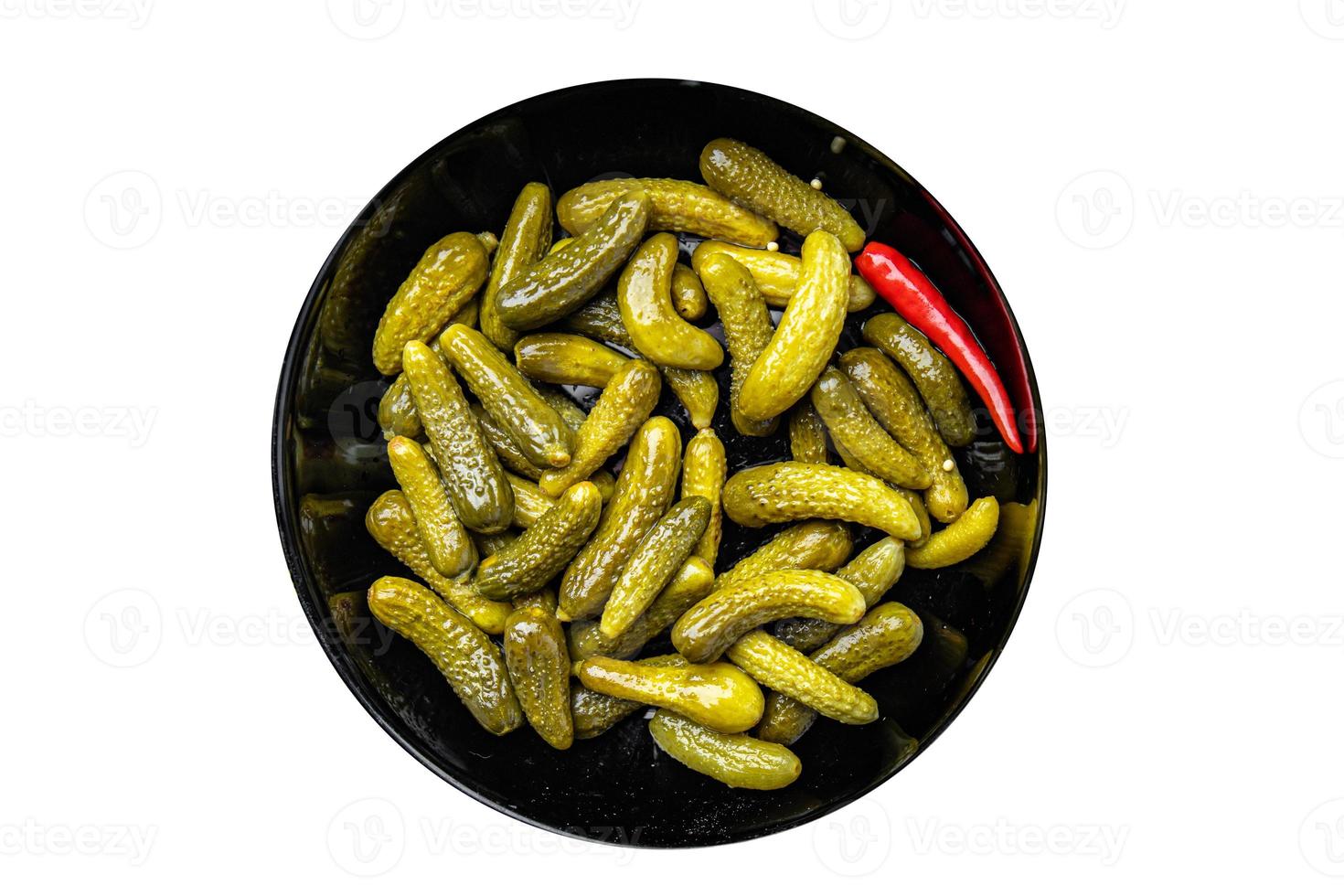 gherkins cucumbers salted pickled vegetable food meal food diet snack on the table copy space photo